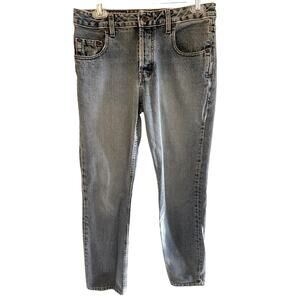Silver Jeans Vintage Light Wash Button Fly Straight Leg Jeans L9618SU Size 30/32